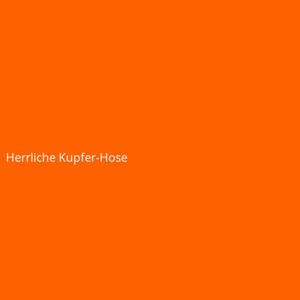 Herrliche Kupfer-Hose